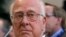 British physicist Peter Higgs at news conference on search for the Higgs boson at CERN, Meyrin, near Geneva, July 4, 2012.