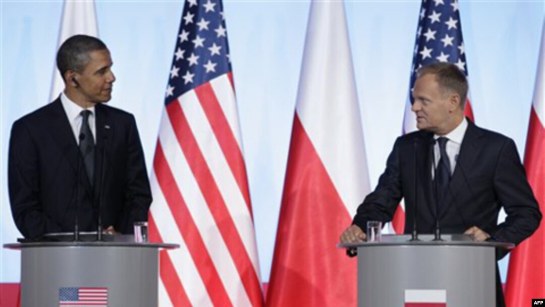 AQSh rahbari Barak Obama va Polsha Bosh vaziri Donald Tusk, Varshava, 28 may 2011