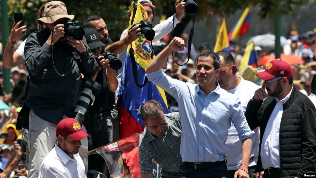 Juan Guaido, presidente interino de Venezuela y lÃ­der de la Asamblea Nacional en la oposiciÃ³n.