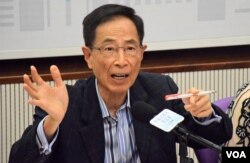 香港民主黨創黨主席李柱銘。(美國之音湯惠芸)