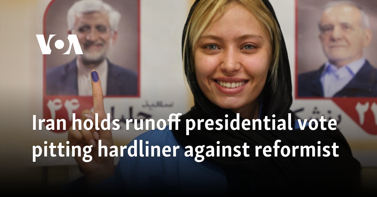 Iran holds runoff presidential vote pitting hardliner against reformist