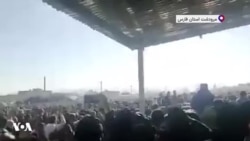 شعار علیه خامنه‌ای در مراسم خاکسپاری معترض کشته‌شده در مرودشت