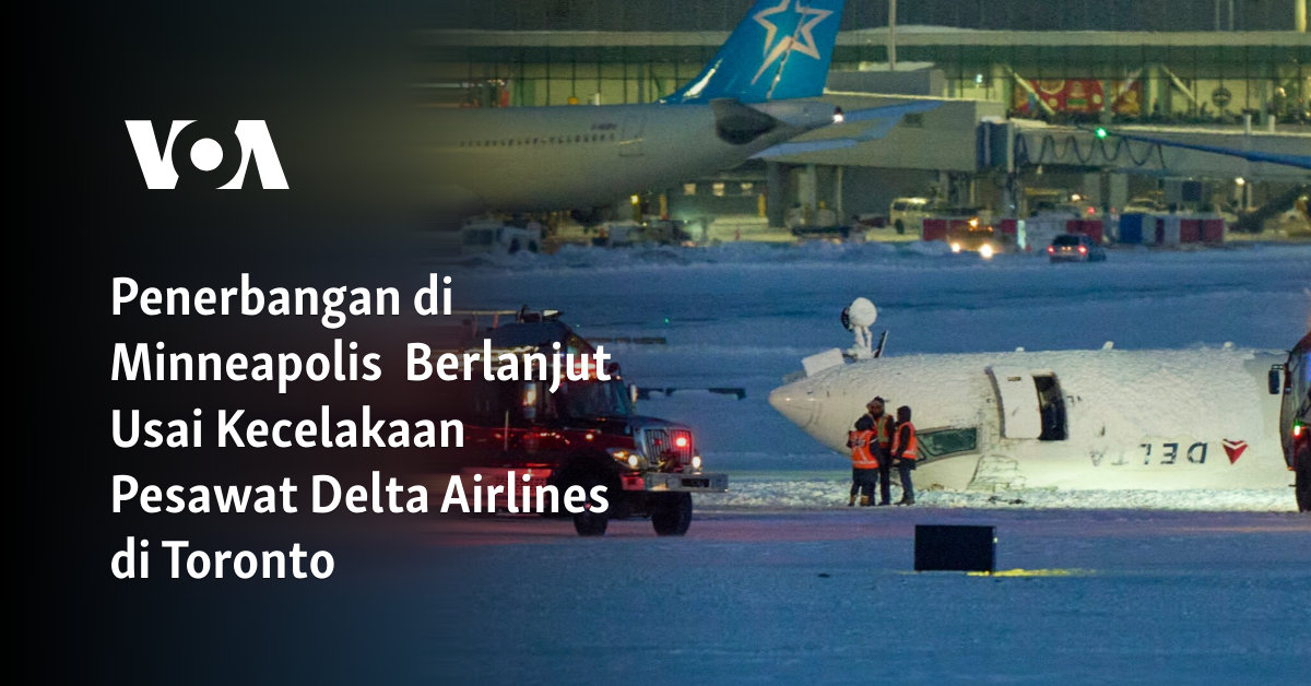 Penerbangan di Minneapolis  Berlanjut Usai Kecelakaan Pesawat Delta Airlines di Toronto