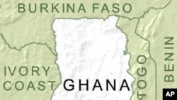 Map of Ghana.