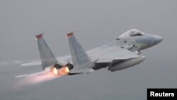 미국 보잉사의 F-15 전투기. (자료사진)