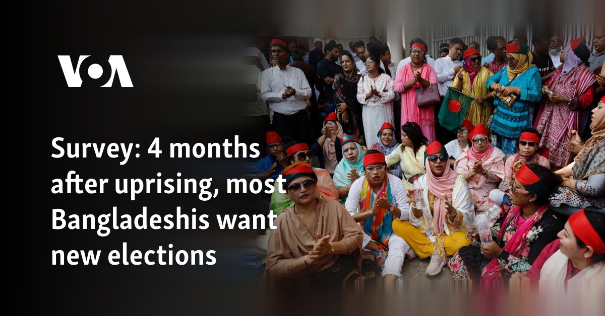 Survey: 4 months after uprising, most Bangladeshis want new elections