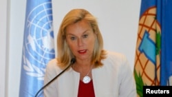 Bà Sigrid Kaag, điều phối viên đặc biệt của phái bộ LHQ và Tổ chức Cấm vũ khí hóa học OCPW.