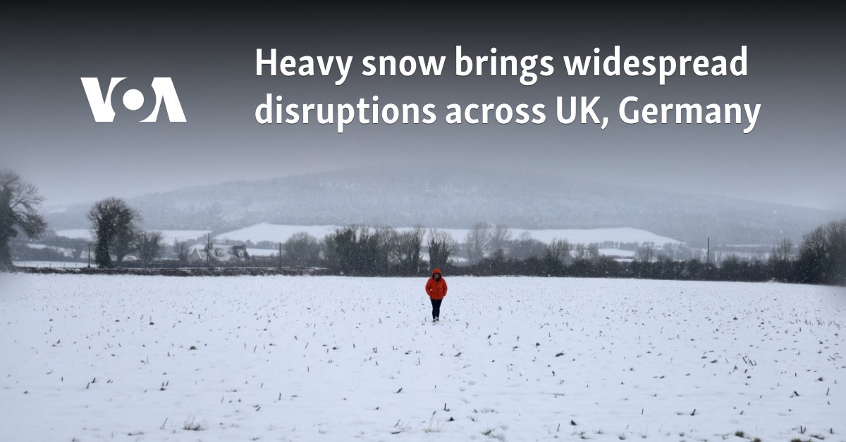 Heavy snow brings widespread disruptions across UK, Germany