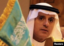 FILE - Saudi Foreign Minister Adel al-Jubeir attends the Arab Foreign Ministers meeting to discuss the Syrian crisis in Cairo, Egypt, Monday Dec. 19, 2016.