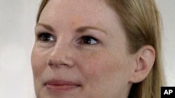 FILE - Missouri State Auditor Nicole Galloway appears in Sedalia, Mo, Aug. 17, 2018. A state audit has found that police across Missouri don't know the whereabouts of nearly 1,300 registered sex offenders, including hundreds who fall into the most dangerous category.