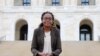 Minnesota state Rep. Esther Agbaje is a lawyer completing her first year as lawmaker. She was interviewed outside the state Capitol in St. Paul. (Betty Ayoub/VOA)