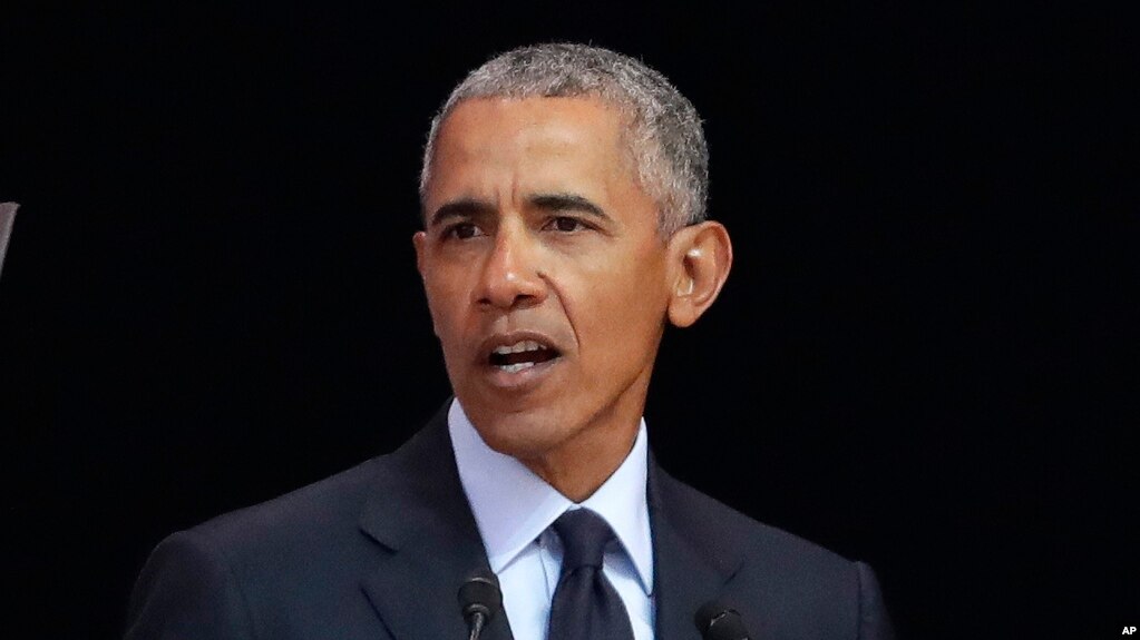 El ex presidente de EE.UU. Barack Obama, pronuncia un discurso en SudÃ¡frica, el martes 17 de julio de 2018. Obama anunciÃ³ su apoyo a candidatos demÃ³cratas en las elecciones de medio tÃ©rmino en noviembre.