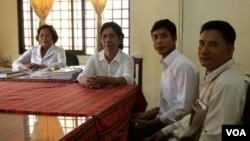The four newly elected commune council members, from the opposition Cambodia National Rescue Party (CNRP), took up their posts this week, July 3, 2017. (Sun Narin/VOA Khmer)