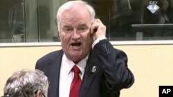 Ratko Mladic, l'ancien chef militaire des Serbes de Bosnie, lors de son procès devant la CPI, le 22 novembre 2017.