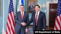 مارکو روبیو د امریکا د بهرنیو چارو وزیر او ګیډون سعار د اسراییلو د بهرنیو چارو وزیر