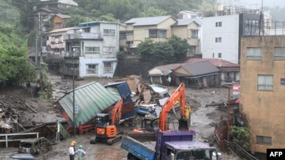 Rescuers Search For Survivors In Landslide Hit Japan Town