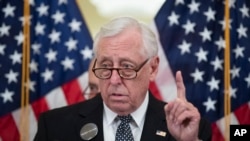 House Majority Leader Steny Hoyer of Md., speaks during a news conference on healthcare, on Capitol Hill, Tuesday, Feb. 4, 2020 in Washington.