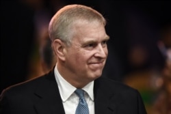 (FILES) In this file photo taken on November 03, 2019, Britain's Prince Andrew, Duke of York leaves after speaking at the ASEAN Business and Investment Summit in Bangkok, on the sidelines of the 35th Association of Southeast Asian Nations (ASEAN)…