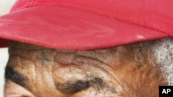 Old African black man with characterful face