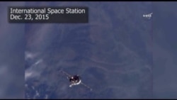 Russian Cargo Ship Docks with International Space Station