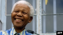 Former South African president Nelson Mandela shown in a 2003 file photo.