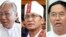 FILE - This combination of file photos shows Htin Kyaw (l) Henry Van Hti Yu, center, candidates for president from the National League for Democracy party, and Myint Swe, the military's candidate for president.