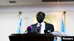 FILE - South Sudan Foreign Minister Barnaba Marial Benjamin.