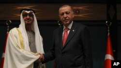 BAE lideri Şeyh Muhammed bin Zayid ve Cumhurbaşkanı Recep Tayyip Erdoğan