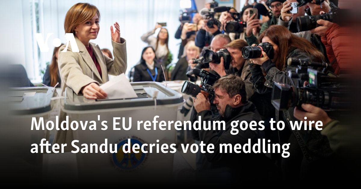 Moldovas Eu Referendum Goes To Wire After Sandu Decries Vote Meddling