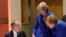 German Chancellor Angela Merkel, Britain's Prime Minister Theresa May and European Council President Donald Tusk attend an extraordinary European Union leaders summit to discuss Brexit, in Brussels, Belgium, April 10, 2019. 