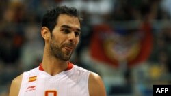 Jose Manuel Calderon lors d'un match entre l'Espagn et l'Australie, le 18 octobre 2012