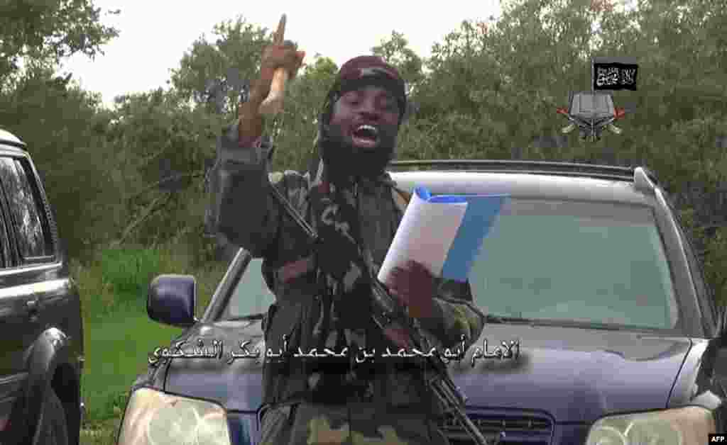 Shugaban &lsquo;yan kungiyar Boko Haram Abubakar Shekau, Oktocba 2, 2014. 