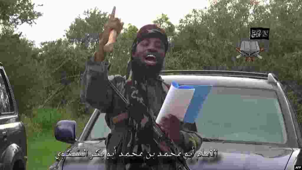 Shugaba Boko Haram Abubakar Shekau, 24 ga Agusta, 2014.