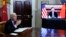 Prezidan Joe Biden fe yon rankont virtyel ak Prezidan Chinwa a Xi Jinping nan Lamezonblanch, Washington, 15 Nov. 2021.
