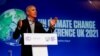 El expresidente de EE. UU. Barack Obama pronuncia un discurso en la Conferencia sobre el Cambio Climático de la ONU en Glasgow, Escocia, el 8 de noviembre de 2021.