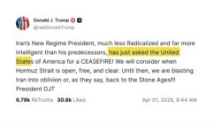 트럼프 대통령, 대국민 연설서 "이란 관련 중요 정보 제공할 것"