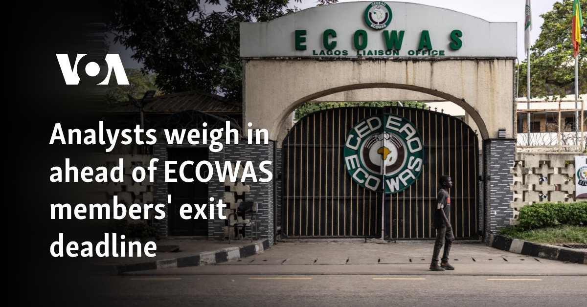 Analysts weigh in ahead of ECOWAS members' exit deadline