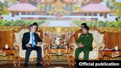  မြန်မာနိုင်ငံ ဆိုင်ရာ အမေရိကန်နိုင်ငံ သံအမတ်ကြီး Scot Marciel နဲ့ ကာချုပ်တို့ တွေ့ဆုံ (Senior General Min Aung Hlaing) 