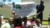Youths affiliated to the Patriotic Forum for Zimbabwe Children of National Liberation War Veterans were demonstrating for the second-day running against sanctions. (Phot0/Irwin Chifera)