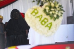 Former First Lady Grace Mugabe at the burial site of her former President Robert Mugabe