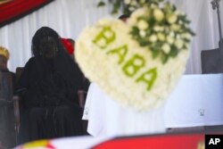 Former First Lady Grace Mugabe at the burial site of her former President Robert Mugabe