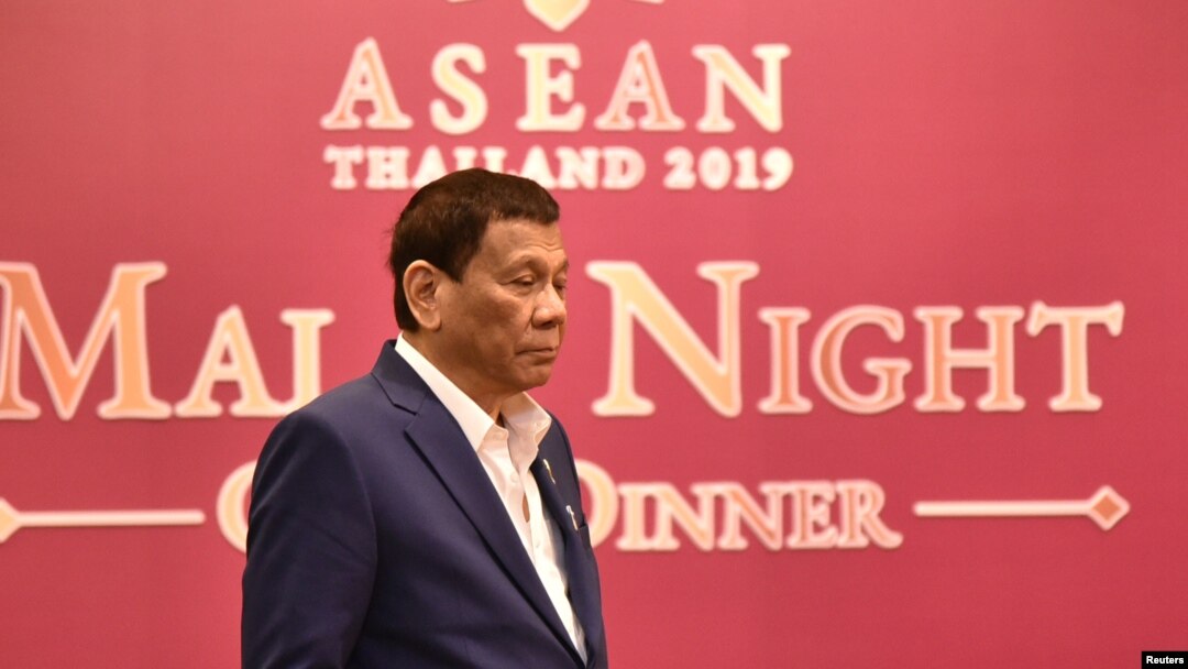 Tổng thống Philippines Rodrigo Duterte tại Thượng đỉnh ASEAN lần thứ 34 ở Bangkok, Thái Lan, ngày 22/06/2019.