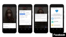 This picture provided by Facebook shows support information. By Vanessa Callison-Burch, Product Manager, Jennifer Guadagno, Researcher, and Antigone Davis, Head of Global Safety.