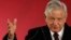 Mexican President Andres Manuel Lopez Obrador speaks during a press conference in Mexico City, Jan. 9, 2019.