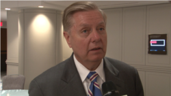 U.S. Republican Senator Lindsey Graham speaks to VOA Persian after addressing a June 12, 2019 gathering of the Endowment for Middle East Truth at Washington’s Grand Hyatt hotel.