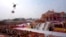 An Indian Air Force helicopter showers flower petals during the opening of a temple dedicated to Hinduism's Lord Ram in Ayodhya, India, on Jan. 22, 2024. Indian Prime Minister Narendra Modi opened the controversial Hindu temple, which is built on the ruins of a historic mosque.