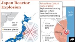 日本星期一核輻射示意圖