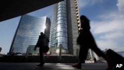 Le quartier d'affaires Porta Nuova à Milan, en Italie, le 11 mars 2016.