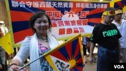 티베트 사태에 대한 국제사회의 관심을 촉구하는 시위. (자료사진)
