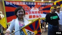 有團體在7.1遊行期間設置街站，呼籲關注西藏人權問題(資料圖片)